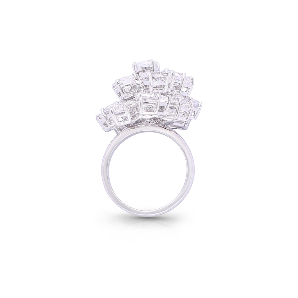 Diamond Glimmer Cluster Ring