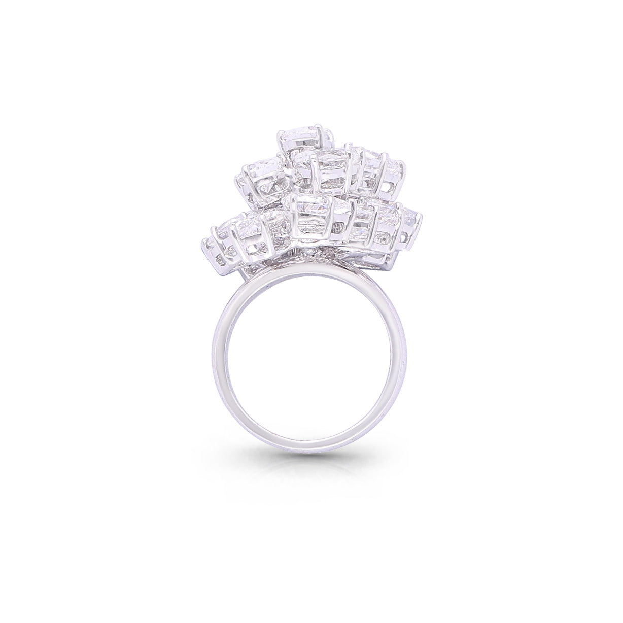 Diamond Glimmer Cluster Ring