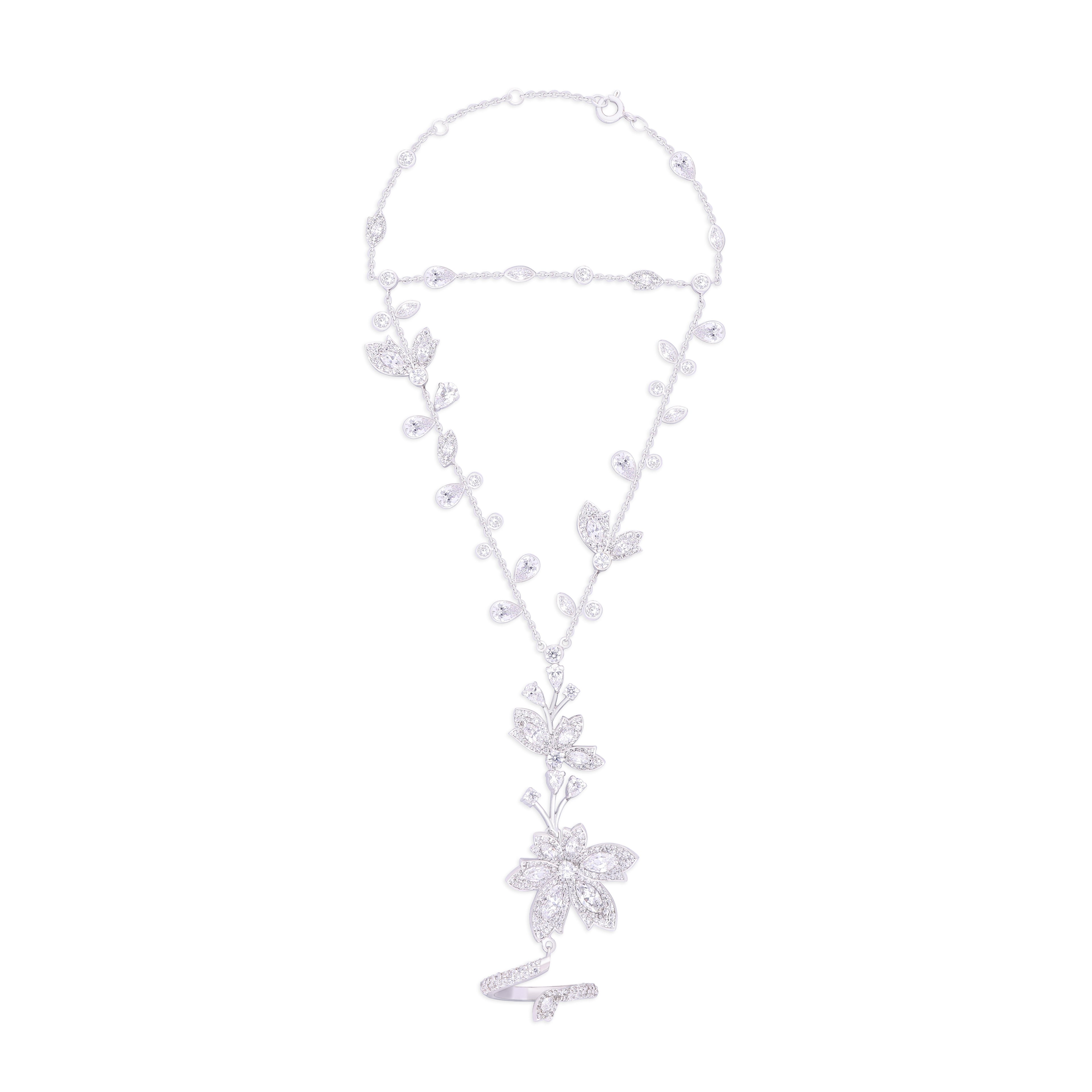Celestia White Diamond Chain Hathphool