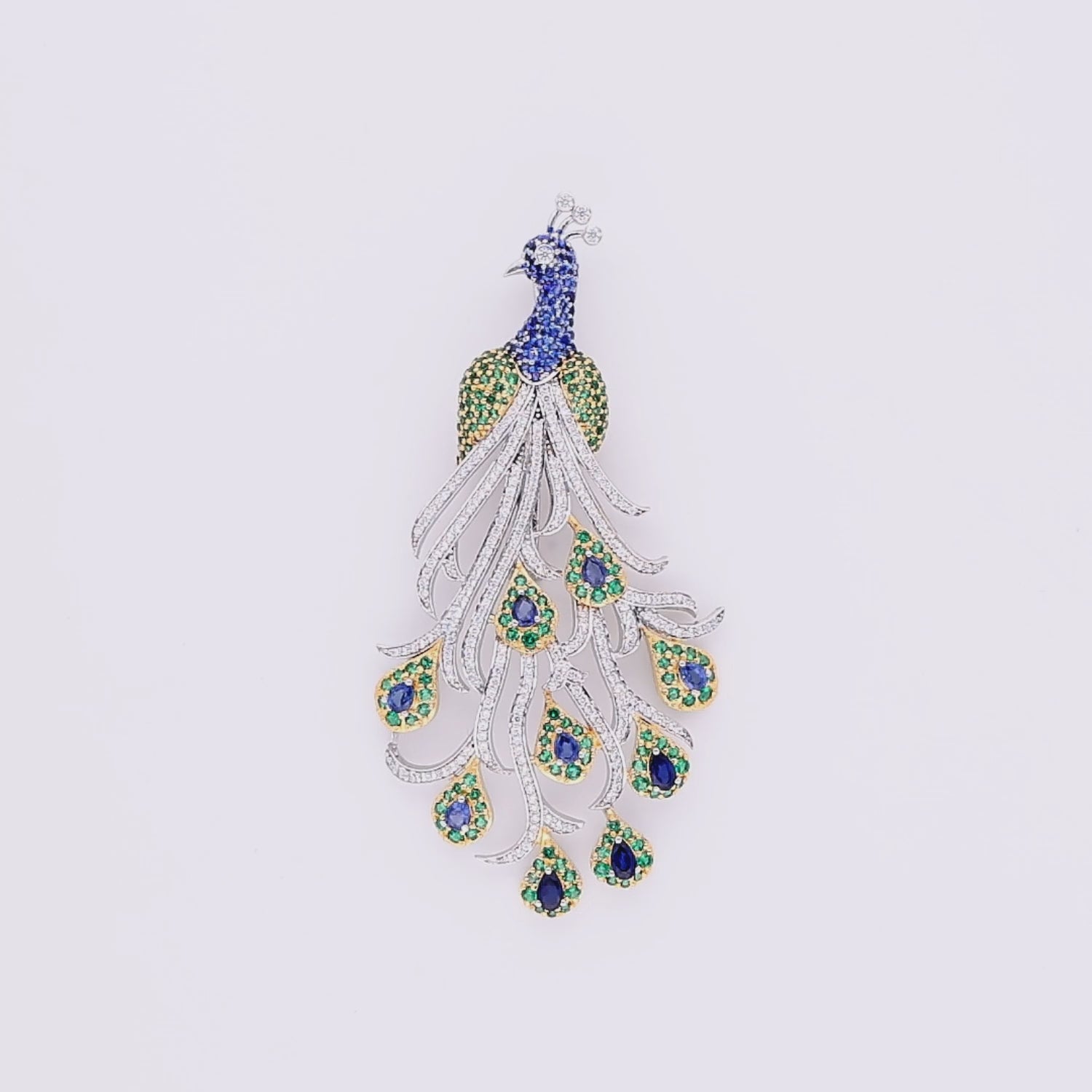 Celestial Peacock Brooch