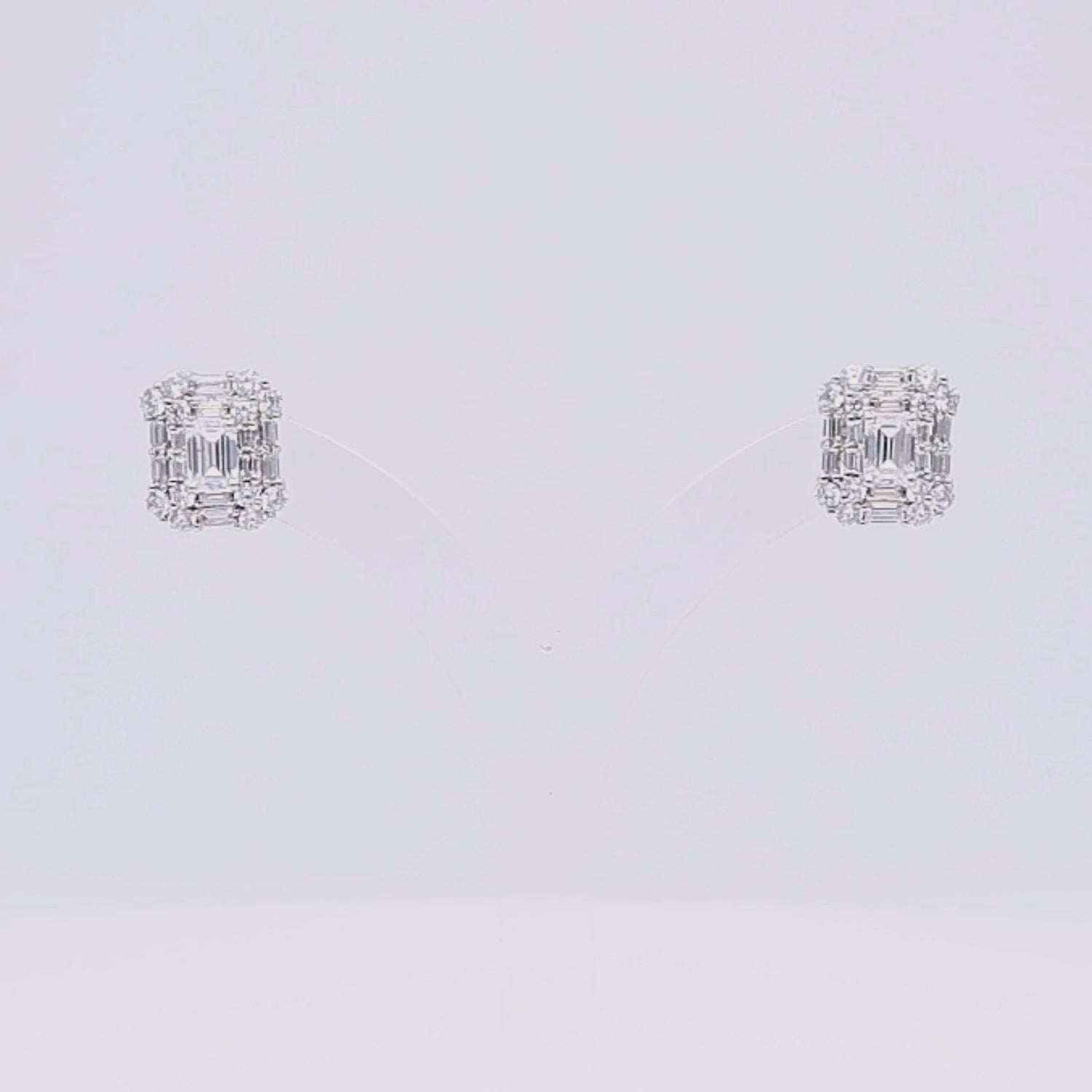 Diamond Octo Cluster Earrings