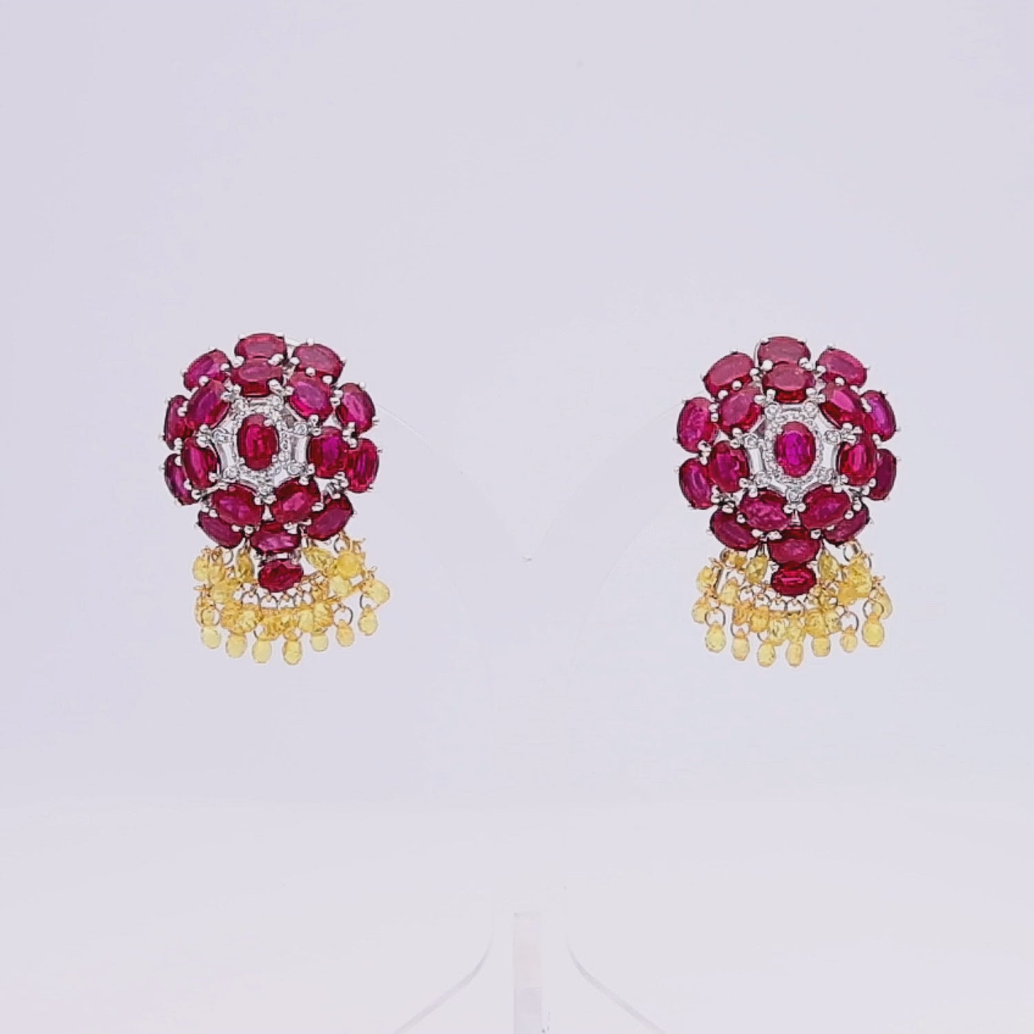 Ruby Rainfall Earrings