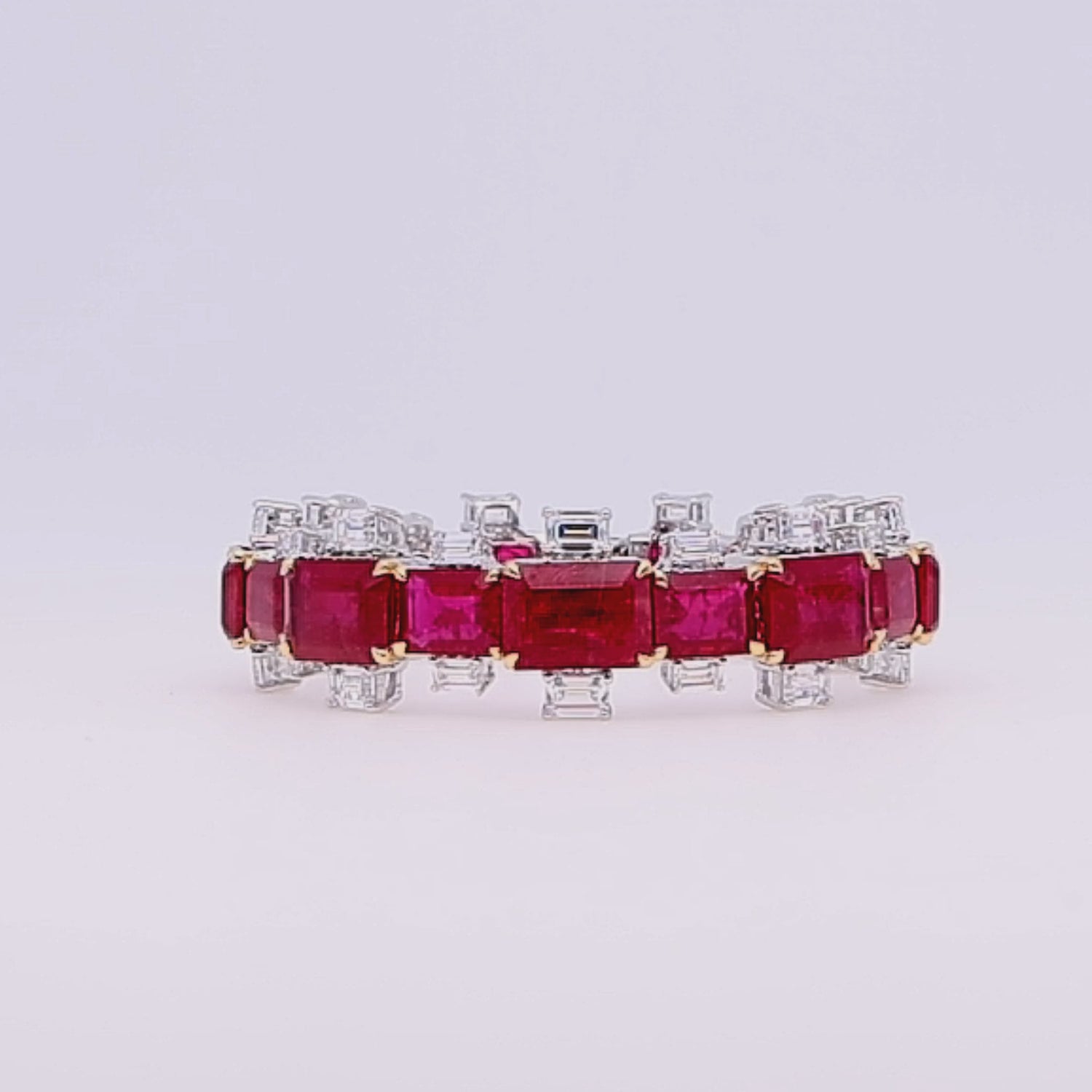 Red and White Statement Bangle