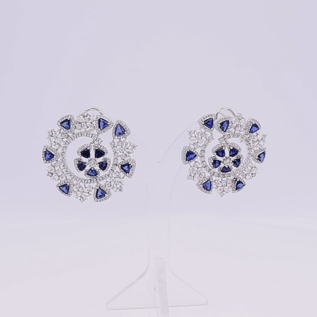 Sapphire Fern Earrings