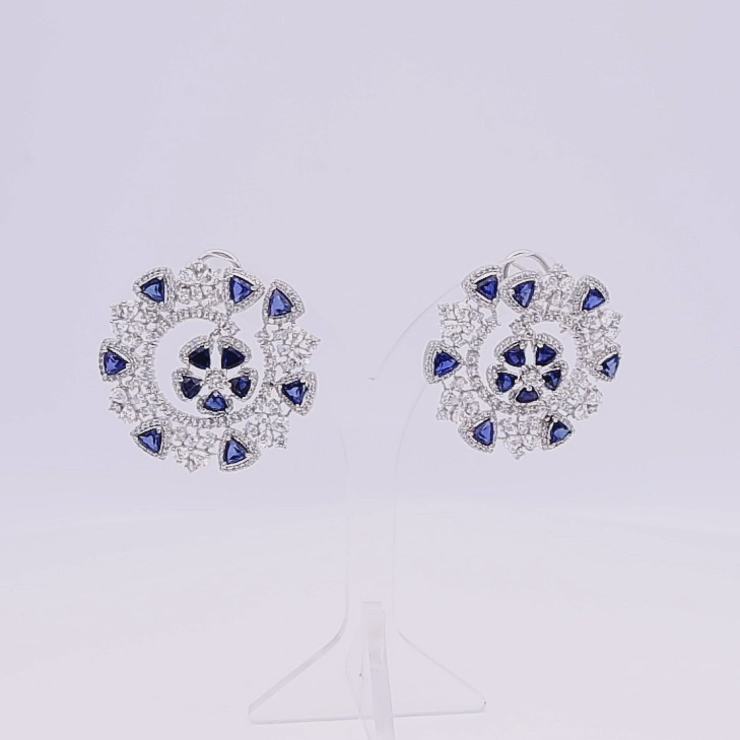 Sapphire Fern Earrings