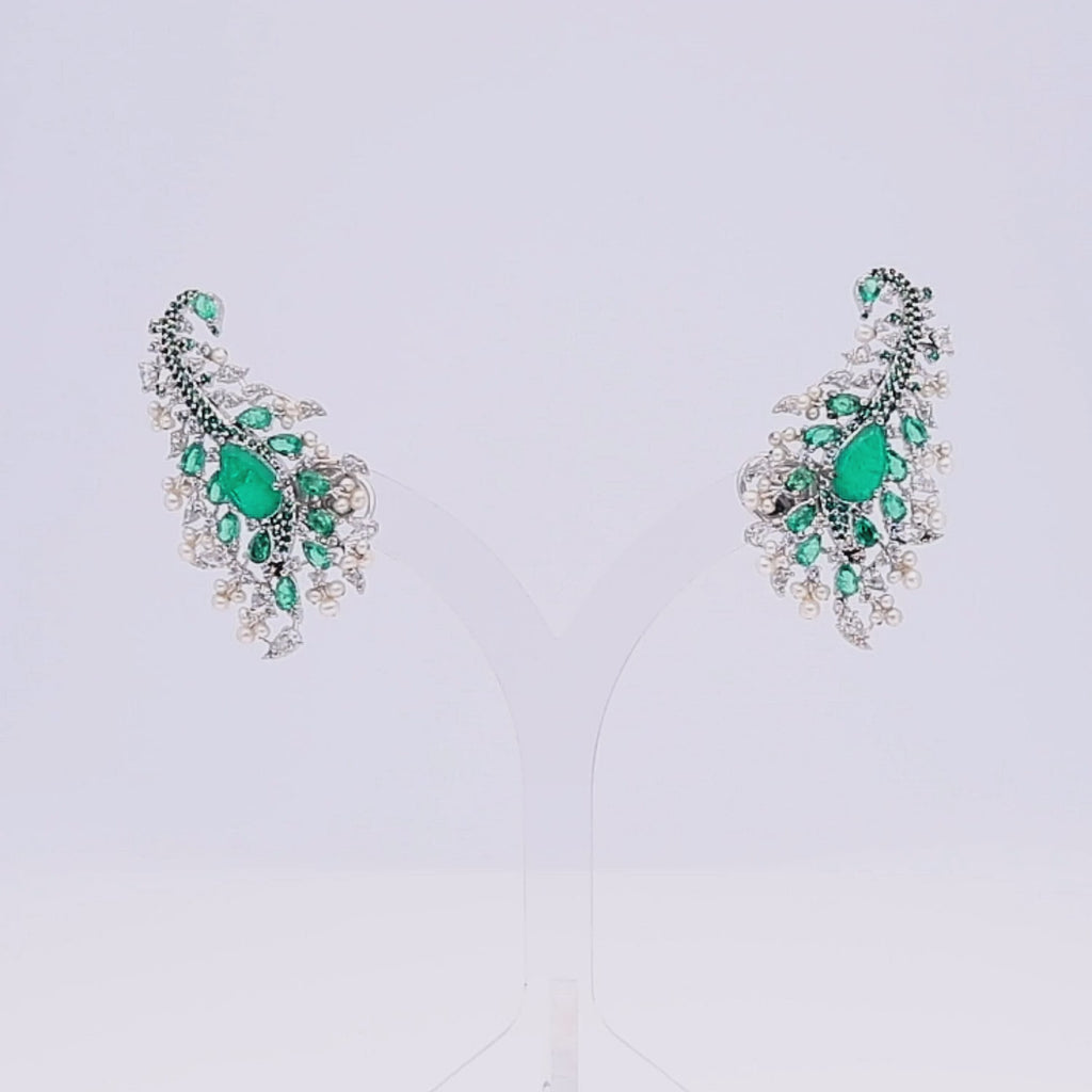 Peacock Cascade Earrings