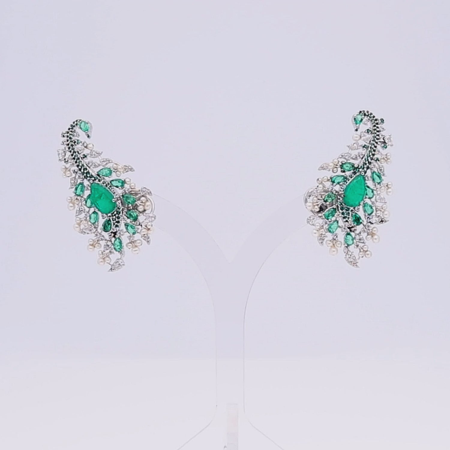 Peacock Cascade Earrings