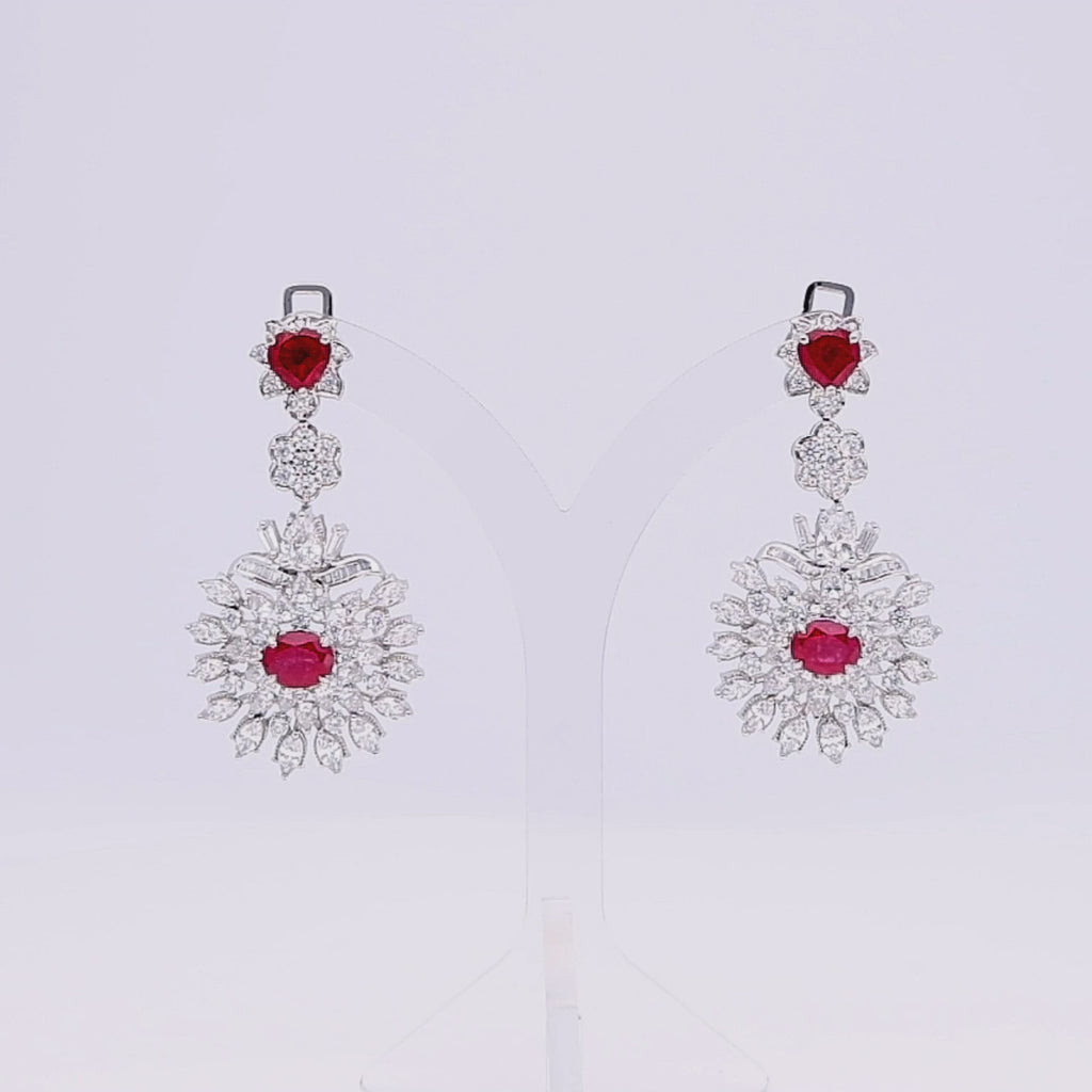 Crimson Wreath Earrings