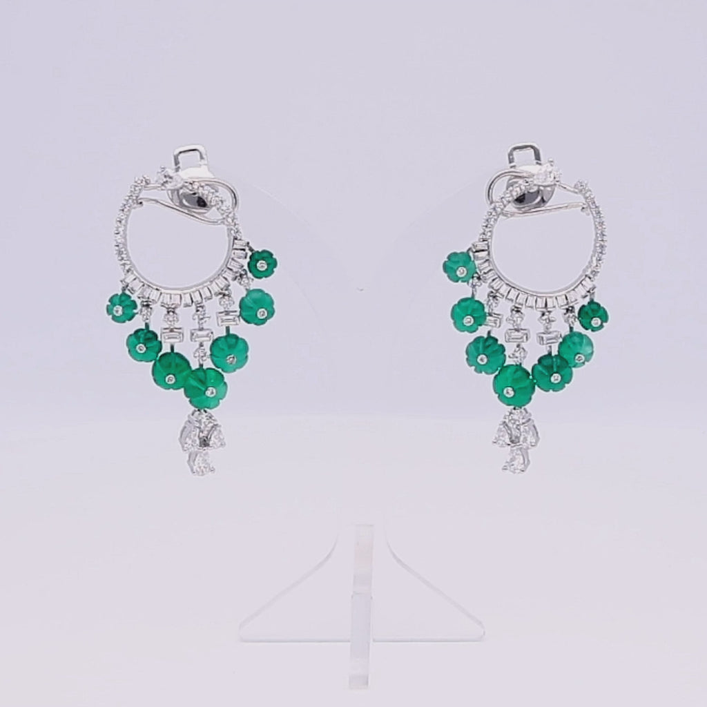 Emerald Melon Spark Earrings