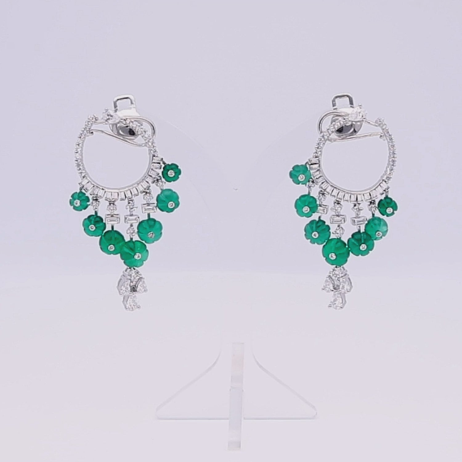 Emerald Melon Spark Earrings