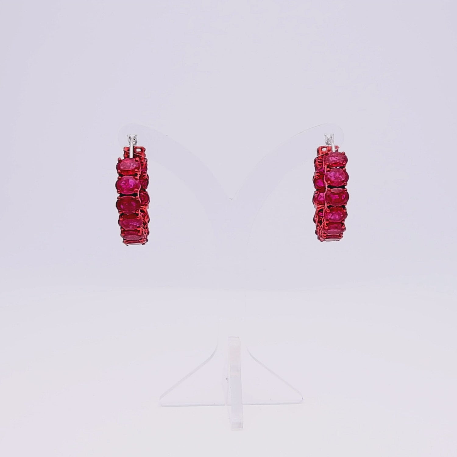 Ruby Coronet Hoops Earrings
