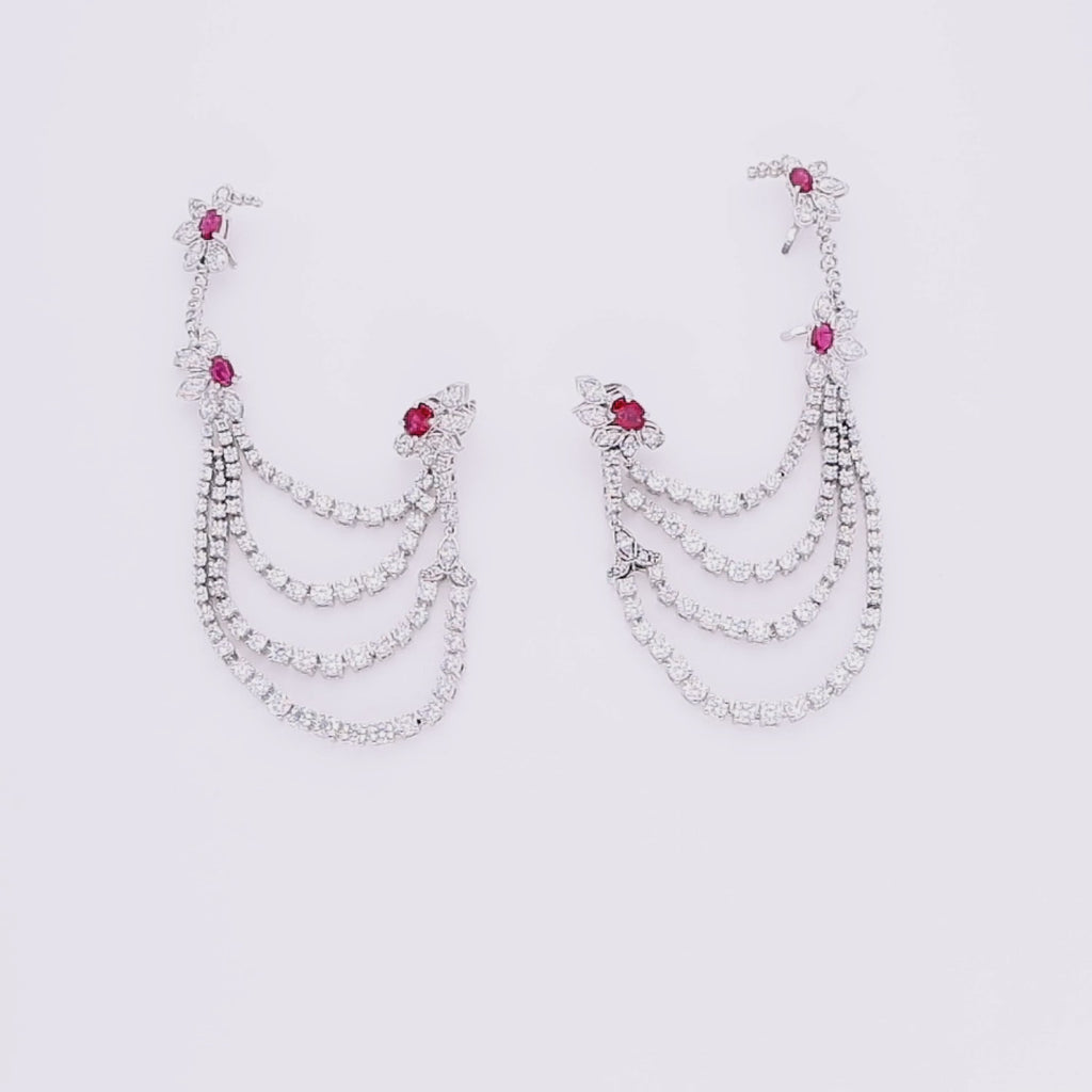 Ruby Cascadelets Earrings