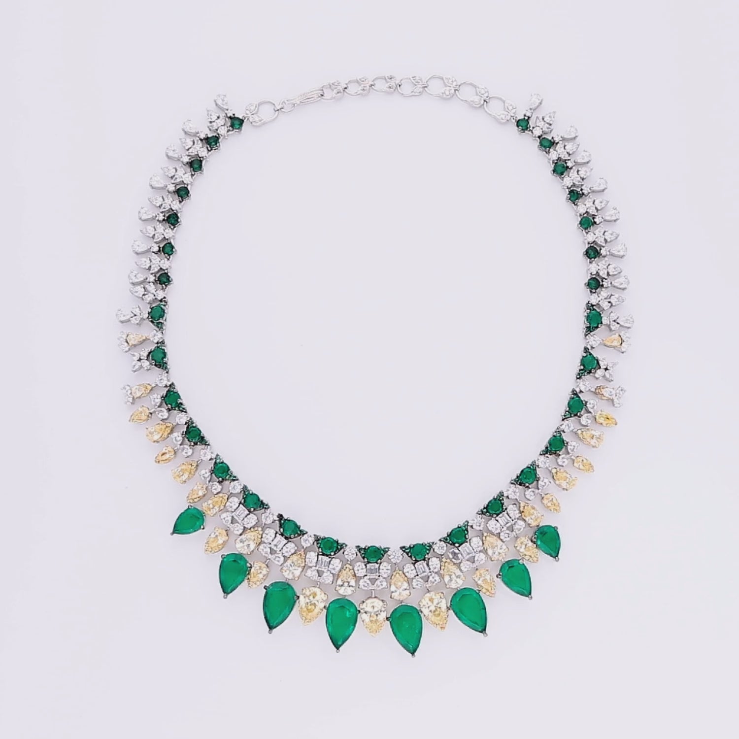 Emerald and Canary Yellow Majesty Necklace
