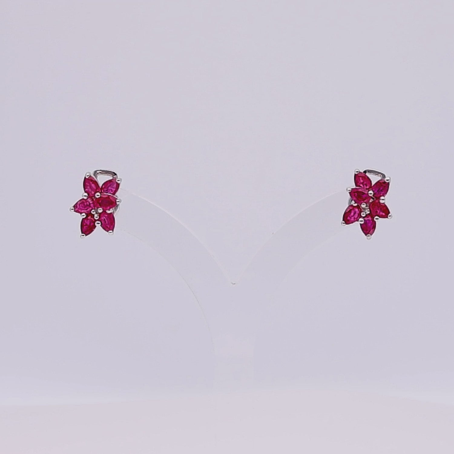 Crimson Crownlets Earrings